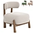 Elegant Raya Armchair for Home 3D model small image 1