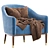 Modern Armchair SHIPROK Design 3D model small image 3