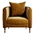 Contemporary 2015 Barlow Armchair 3D model small image 2