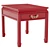 Chinoiserie Red Lacquered End Table 3D model small image 1