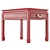 Chinoiserie Red Lacquered End Table 3D model small image 4