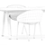 Modern Dining Set: Folium Chairs & Kodo Table 3D model small image 5