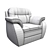 Luxury Lounge Armchair "Gorward 3D model small image 2