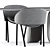 Elegant Folium Chairs & Mellow Table 3D model small image 3