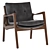 Euvira Leather Lounge Chair: Elegant Comfort 3D model small image 1