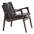 Euvira Leather Lounge Chair: Elegant Comfort 3D model small image 2