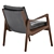 Euvira Leather Lounge Chair: Elegant Comfort 3D model small image 3