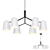 Scandinavian Style White Chandelier 3D model small image 1