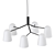Scandinavian Style White Chandelier 3D model small image 2
