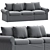 Stylish HARLANDA Sleeper Sofa 3D model small image 1
