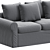 Stylish HARLANDA Sleeper Sofa 3D model small image 2