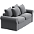 Harlanda Sleeper Sofa, Elegant Gray 3D model small image 2