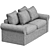 Harlanda Sleeper Sofa, Elegant Gray 3D model small image 3