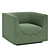 Modern Comfort Cube Armchair 3D model small image 2