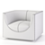 Modern Comfort Cube Armchair 3D model small image 4