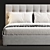 Luxury Box-Tufted Bed Frame 3D model small image 2