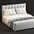 Luxury Box-Tufted Bed Frame 3D model small image 3