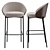 Kave Home Eamy Bar Stool 3D model small image 3