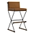 Sleek Pepe Bar Stool 3D model small image 1