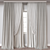 Modern 3D Curtain Model Set 3D model small image 1