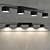 Modern Dallas Black Ceiling Light 3D model small image 2