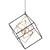 Prismatic Cubed Chandelier in Bronze 3D model small image 1
