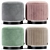 Modern Ottoman Pouf 3D Models 3D model small image 1