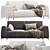Luxury Laronso Sofa in Velvet 3D model small image 1