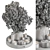 Modern Elegance Vase Plant Set 3D model small image 4