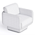 Elegant Gallotti Lilas Armchair 3D model small image 3