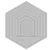 3D Hexagon Temple Panel 3D model small image 2