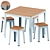 DesignByThem TUCK Square Table & Low Stool 3D model small image 1