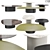 Giorgetti Galet Modern Geometric Coffee Tables 3D model small image 1