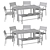 IKEA Sjalland Outdoor Furniture Set 3D model small image 7
