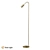 Gold Metal Floor Lamp, 145cm 3D model small image 1