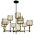 Modern Honeycomb 9-Light Chandelier 3D model small image 1