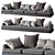 Sill Cushions Set - 78.5mm 3D model small image 1