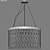 Sleek Modern Chandelier Design 3D model small image 3