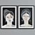 Modern Art Portrait Frame Set 3D model small image 3