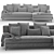 Elegant Corner Sofa in Portofino 3D model small image 6