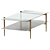 Mid-Century Marble Art Display Coffee Table 3D model small image 3