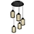 Modern Circular 5 Turret Chandelier 3D model small image 1