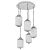 Modern Circular 5 Turret Chandelier 3D model small image 2