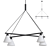 Modern Probe Chandelier Light 3D model small image 1