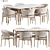  196 Canto Dining Set Upholstered 3D model small image 1