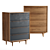 Bruni 4-Drawer Wood Dresser 3D model small image 1