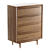 Bruni 4-Drawer Wood Dresser 3D model small image 3