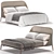 Sleek Modern Dall'Agnese Bed 3D model small image 2