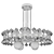 Glamour Crystal Chandelier Light Fixture 3D model small image 2