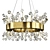 Color Crystal Chandelier: Luxury Lighting 3D model small image 1